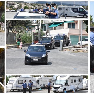 Sanremo: campo rom allestito a Pian di Poma, intervento dei Carabinieri e serie di 'Daspo urbani' in arrivo (Foto e Video)