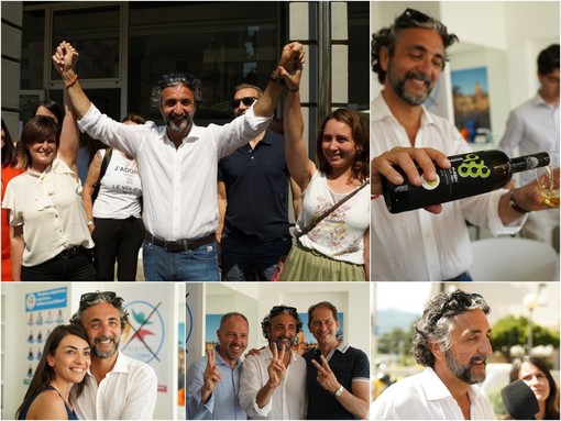 La festa al point elettorale di Mario Conio La festa al point elettorale di Mario Conio