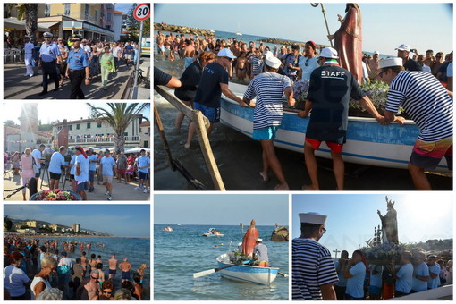 Arma di Taggia: in mille persone tra il lungomare e la battigia, per la cerimonia di Sant'Erasmo (Foto e Video)