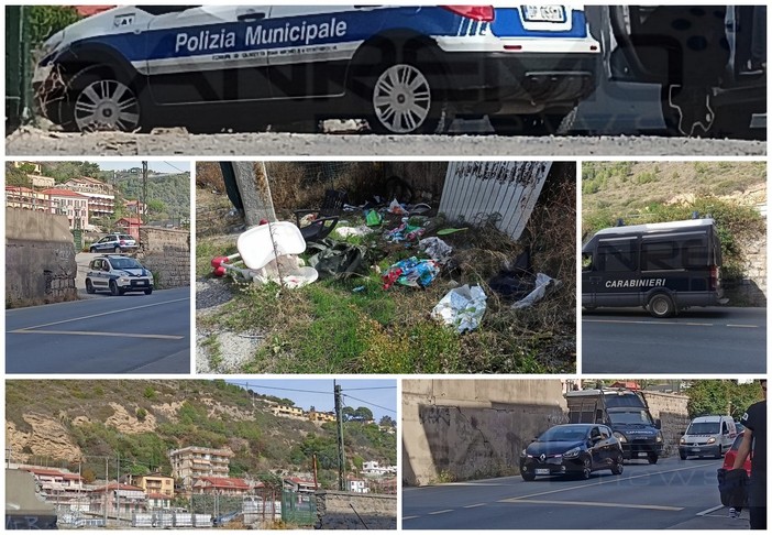 Ventimiglia, forze dell'ordine sgomberano un'area occupata da migranti vicino al Teatro Romano (Foto)