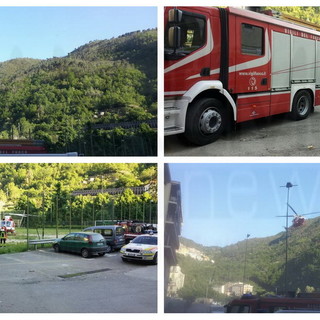 Le foto del rendez vous con l'elicottero a Pigna Le foto del rendez vous con l'elicottero a Pigna