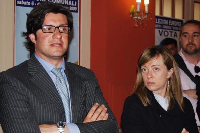 Paolo Strescino e l'ex Ministro Giorgia Meloni Paolo Strescino e l'ex Ministro Giorgia Meloni