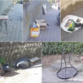 Le immagini della sporcizia nella zona di via Padre Semeria e via Flesia