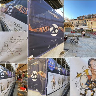 Lo striscione di SanremoNews in piazza Borea d'Olmo