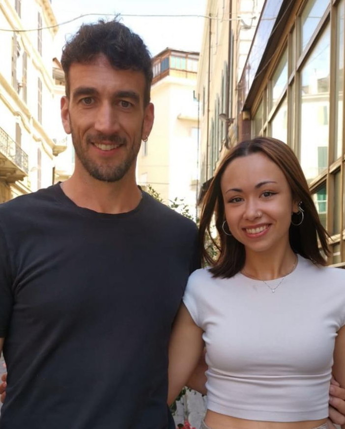 Sanremo: incontro tra campioni del volley oggi in centro, Simone Parodi e Rebecca Scialanca (Foto)