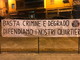 Sanremo: striscione di CasaPound in piazza Eroi &quot;Basta crimine e degrado, difendiamo i nostri quartieri&quot;
