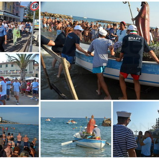 Arma di Taggia: in mille persone tra il lungomare e la battigia, per la cerimonia di Sant'Erasmo (Foto e Video)