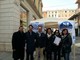 Sanremo: l'onorevole Stefano Quaranta (SEL) in visita al banchetto della 'Lista civica' di appoggio al candidato Sindaco Biancheri