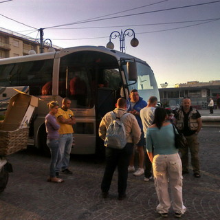 La partenza dei tifosi della Sanremese verso Sacile La partenza dei tifosi della Sanremese verso Sacile