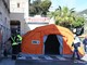 La tenda all'ospedale di Sanremo (Foto Tonino Bonomo)