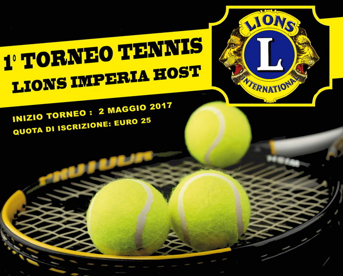 Imperia: un torneo di tennis a scopo benefico organizzato dal 2 al 20 maggio dal Lions Host
