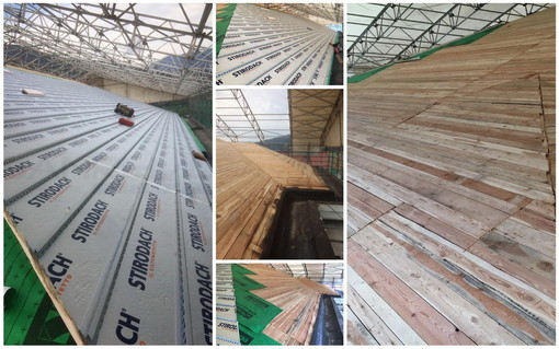 Sanremo: a Coldirodi un tetto che durerà 200 anni sull'edificio delle scuole, i lavori proseguono (Foto) Sanremo: a Coldirodi un tetto che durerà 200 anni sull'edificio delle scuole, i lavori proseguono (Foto)