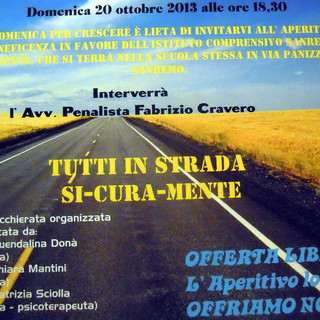 Sanremo: domenica prossima aperitivo di beneficenza sul tema 'Tutti in strada Si...cura...mente'