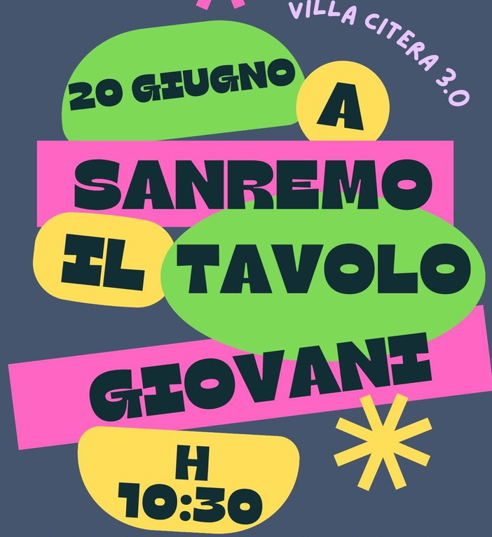 Il Comune di Sanremo invita i giovani a progettare il futuro della città: terzo incontro del Tavolo Giovani ‘La tua voce in comune’