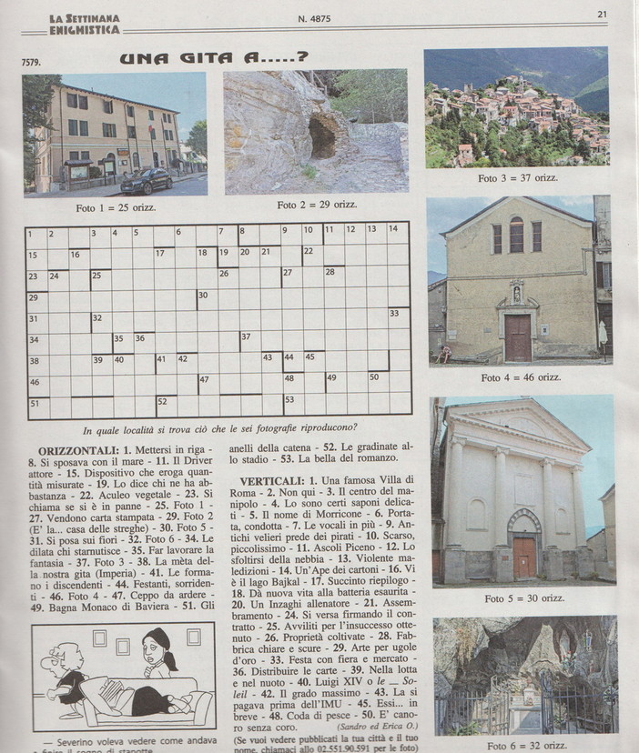 Triora sulla 'Settimana Enigmistica': lo storico settimanale specializzato ha dedicato 'Una gita a...' al paese della Valle Argentina