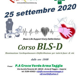 Al via altro corso di BLSD presso la Croce Verde Arma Taggia. Iscrizioni aperte