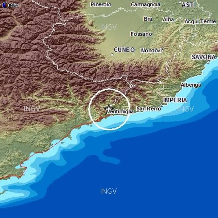 Nuova scossa di terremoto ad Olivetta San Michele: in Val Roya la terra ha tremato alle 21.13