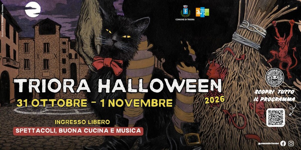 Triora Halloween 2026: tra danza verticale, teatro, fuoco, cultura e musica dal vivo Triora Halloween 2026: tra danza verticale, teatro, fuoco, cultura e musica dal vivo