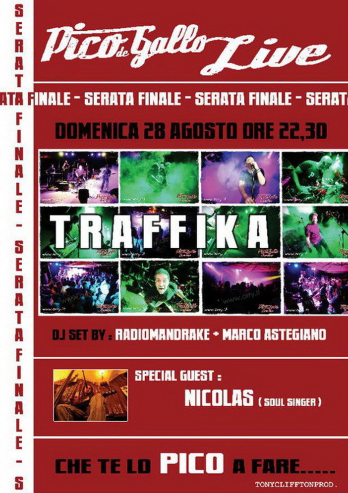 Sanremo: ecco gli ultimi tre appuntamenti dell'estate al 'Pico De Gallo'