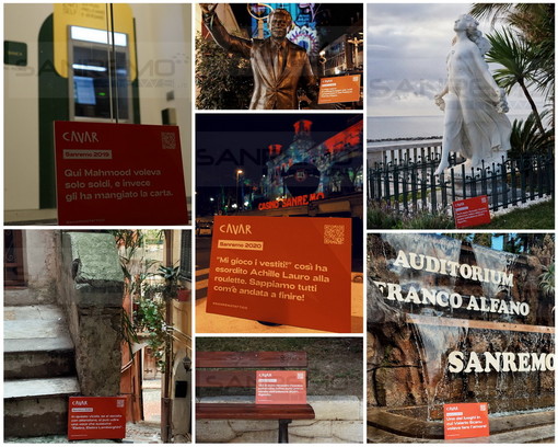 Festival 2022: nella notte spuntano nella città dei fiori le targhe di #SanremoTattico (Foto)