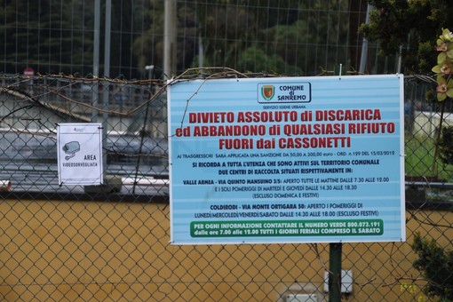 Sanremo: in arrivo la videsorveglianza ‘mobile’ contro l’abbandono selvaggio dei rifiuti, telecamere installate in punti diversi a seconda delle zone da controllare