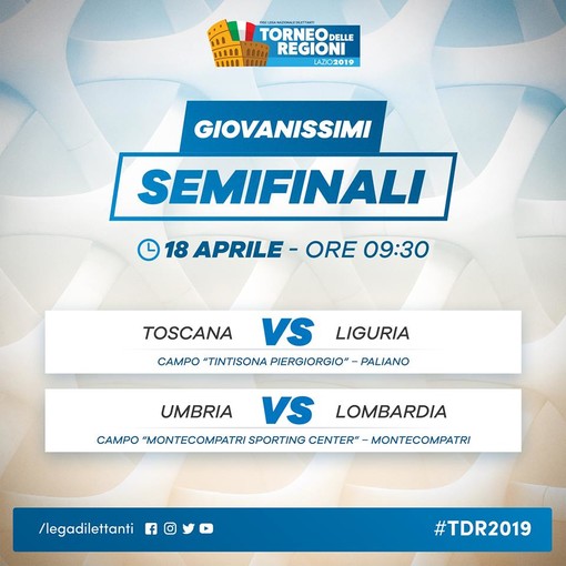 Calcio, Torneo delle Regioni. Giovanissimi: Toscana-Liguria e Umbria-Lombardia le semifinali