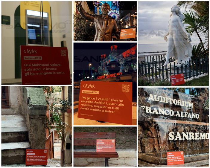Festival 2022: nella notte spuntano nella città dei fiori le targhe di #SanremoTattico (Foto)