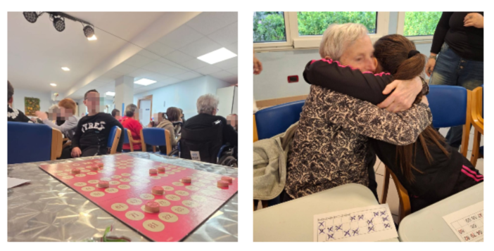 Bimbi della scuola Steineriana di Seborga e dell'Andrea Doria di Vallecrosia giocano a tombola con gli ospiti di Casa Rachele (Foto)