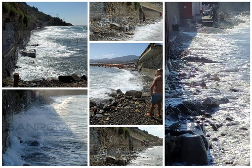 Sanremo: ai 'Tre Ponti' la spiaggia non c'è più, servono interventi urgenti per riportare l'arenile (Foto)