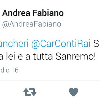'Sarà Sanremo': ieri ottimo successo su Rai Uno, il Sindaco ringrazia ed il Direttore Fabiano risponde 'Sarà Sanremo': ieri ottimo successo su Rai Uno, il Sindaco ringrazia ed il Direttore Fabiano risponde