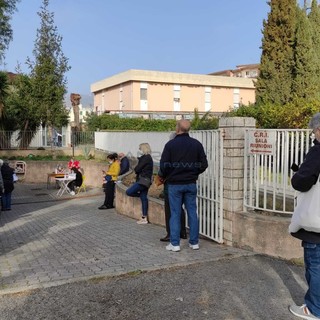 Le immagini dal centro tamponi della Croce Rossa Le immagini dal centro tamponi della Croce Rossa