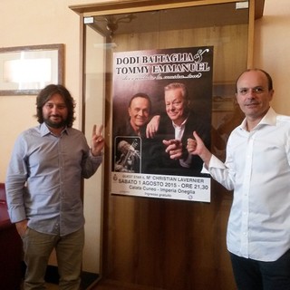 Imperia: sabato in Calata Cuneo il concerto di Tommi Emmanuel, Dodi Battaglia e Christian Lavernier. Capacci: "Sarà l'Evento con la 'E' maiuscola"