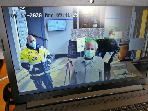 Il nuovo termoscanner in Comune a Imperia