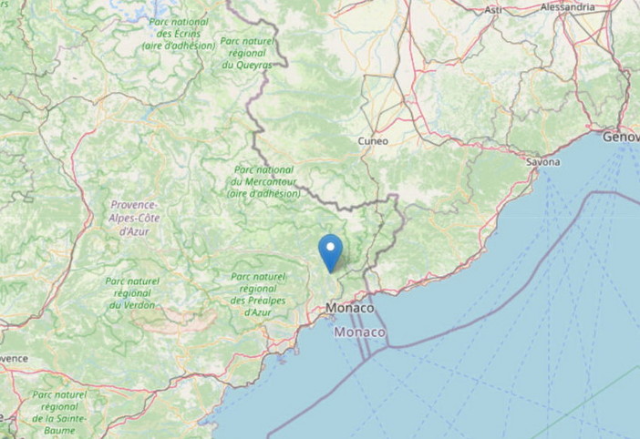 Scossa di terremoto alle 18.45 nella nostra provincia: avvertita in tutto l'imperiese e nel basso Piemonte