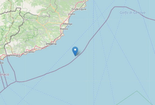 Terremoto in mare al confine tra le province di Imperia e Savona: avvertito solo dai sismografi