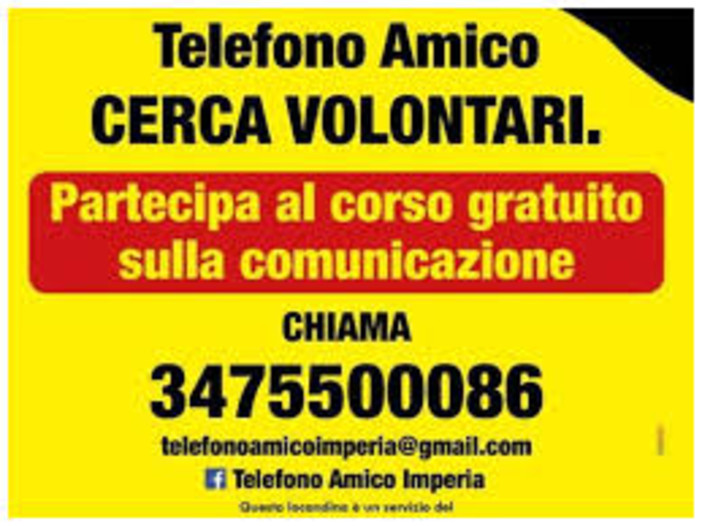 Il Telefono Amico di Imperia organizza un corso sulla comunicazione per la ricerca di nuovi volontari