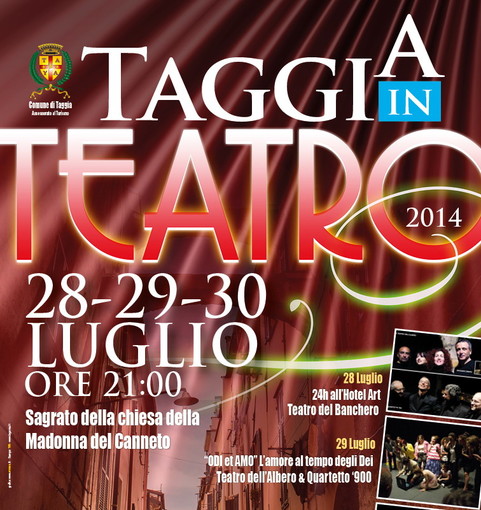 Taggia: parte questa sera la rassegna 'Taggia in Teatro', al via con '24h all'Hotel Art' Taggia: parte questa sera la rassegna 'Taggia in Teatro', al via con '24h all'Hotel Art'