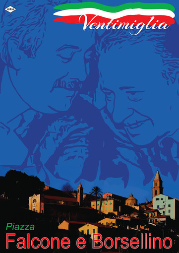 Ventimiglia: domani l’inaugurazione di una piazza per Falcone e Borsellino, l'omaggio grafico di Enzo Iorio
