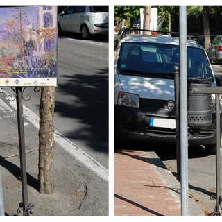 Bordighera: sparita una delle riproduzioni delle tele di Monet, la segnalazione di una nostra lettrice Bordighera: sparita una delle riproduzioni delle tele di Monet, la segnalazione di una nostra lettrice