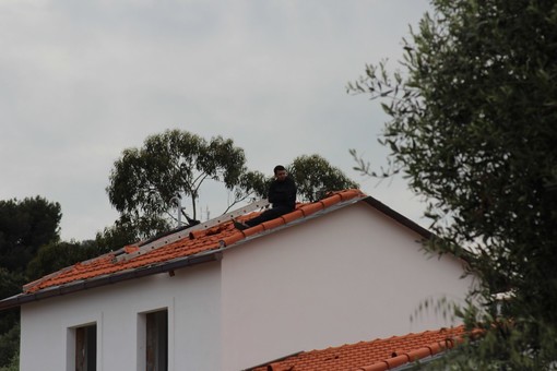 L'immagine della stessa protesta messa in atto il 7 maggio nello stesso cantiere.