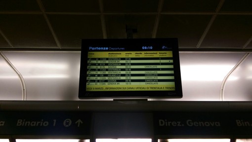 Sciopero dei trasporti in tutta Italia: primi disagi nel ponente ligure con molti treni annullati (Foto)