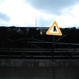 Due tir entrano in contatto sull'autostrada dei fiori ad Arma di Taggia, nessun ferito