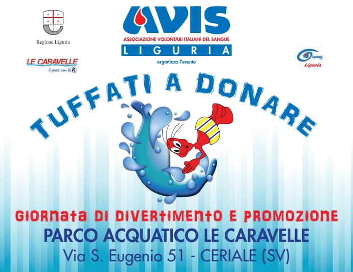 Sabato alle ‘Caravelle’ di Ceriale con l’Avis’ “Se sei sano come un pesce, tuffati a donare!”