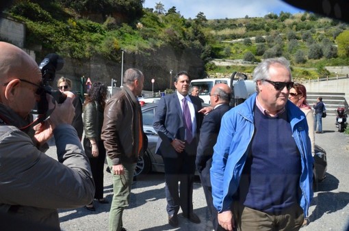 Le prime immagini della visita del Presidente della Regione Liguria Giovanni Toti questa mattina al Lotto 6 di Collette Ozotto