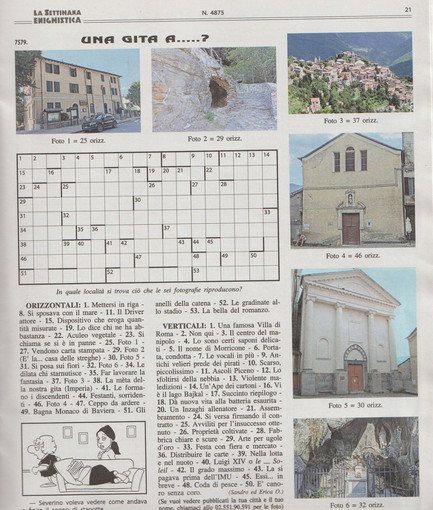 Triora sulla 'Settimana Enigmistica': lo storico settimanale specializzato ha dedicato 'Una gita a...' al paese della Valle Argentina