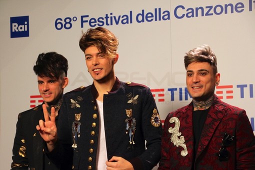 I The Kolors in sala stampa al Roof dell'Ariston