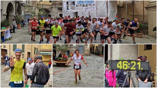 Trail gli ulivi a Badalucco: la vittoria va ad Eugenio Marcarelli, l'ultramaratoneta Michele Graglia 'si allena' e arriva quinto