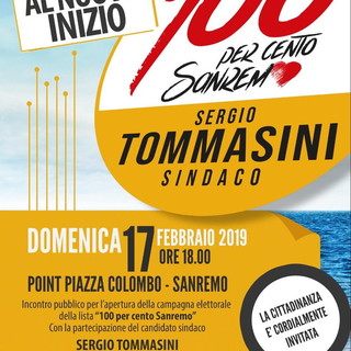Sanremo: domenica prossima al point il via ufficiale della campagna elettorale di Sergio Tommasini