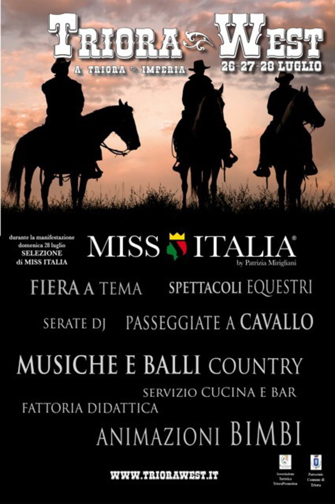 Dal 26 al 28 luglio torna l'appuntamento con Triora West, quest'anno con la selezione delle bellissime per Miss Italia