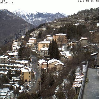 La neve questa mattina a Triora